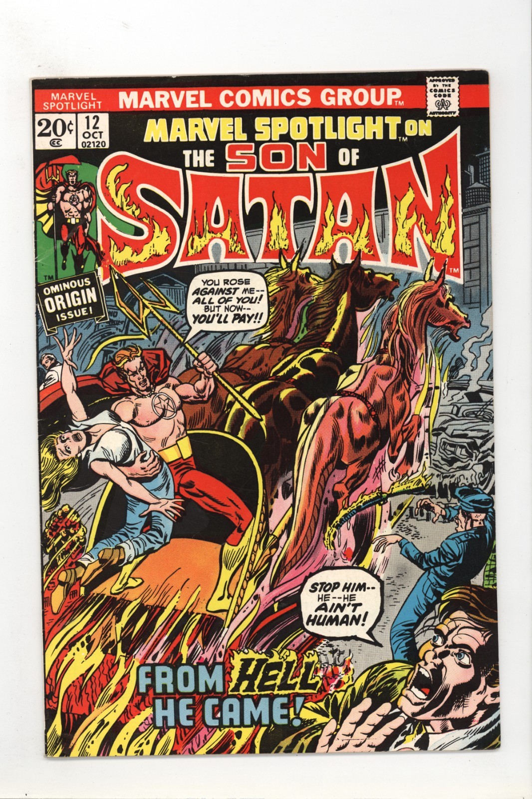 Marvel Spotlight 12 F- Fine- 1st App of Son of Satan 1973