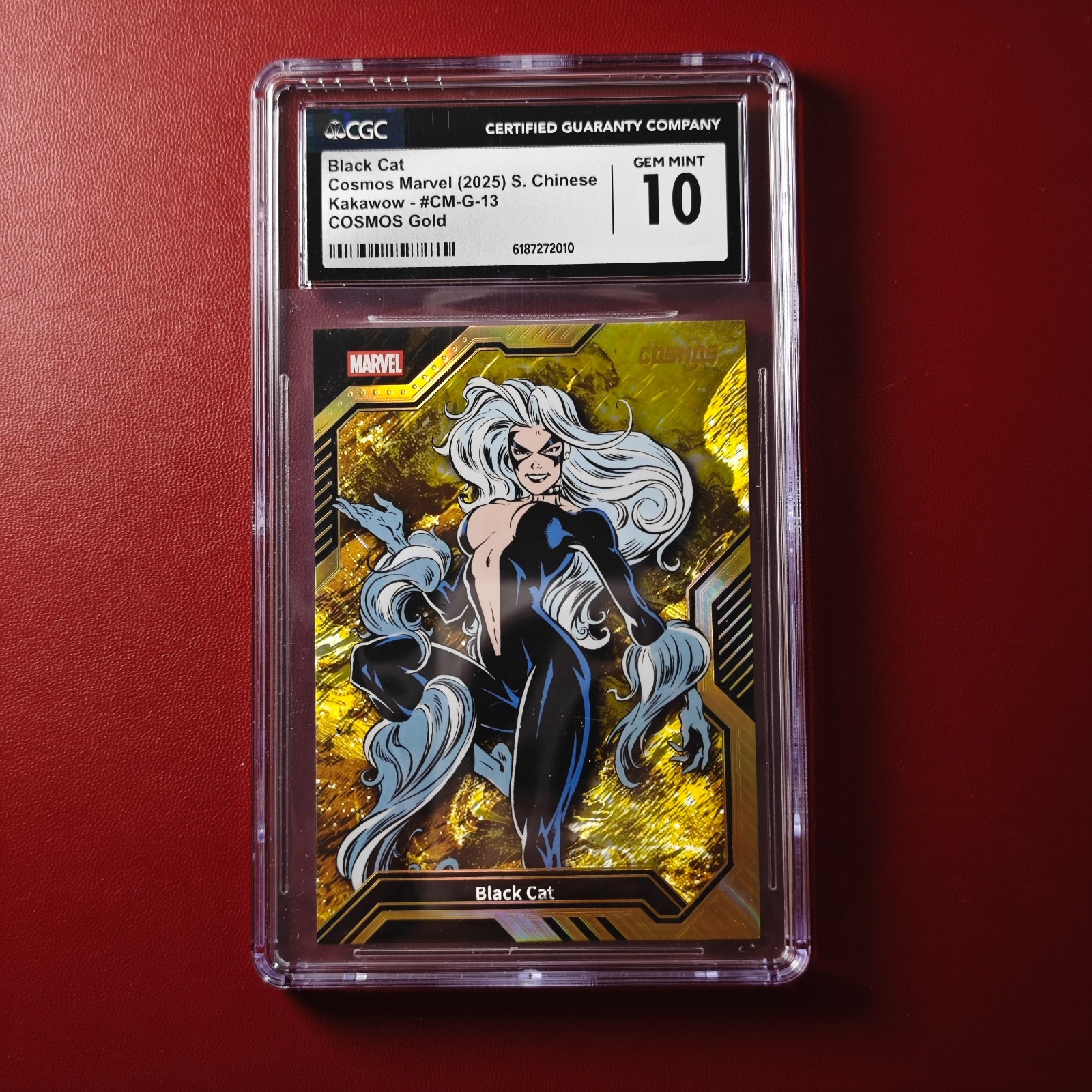 2025 Kakawow Cosmos Marvel Gold Black Cat #CM-G-13 09/10 CGC Gem Mint 10