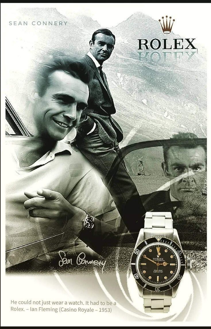 ROLEX VINTAGE AD POSTER SEAN CONNERY LUXURY WATCH – 11X14 Glossy Printed Photo