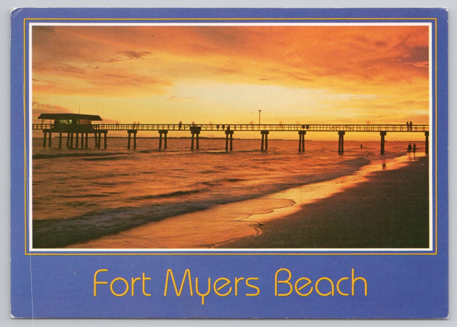 Postcard Ft. Myers Florida Fishing Pier Sunset