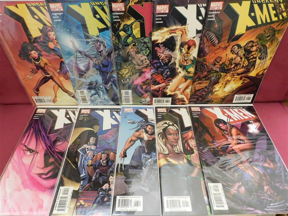 UNCANNY X-MEN 451 452 453 454 455 456 457 458 459 460 MARVEL COMIC RUN 2004 VF+