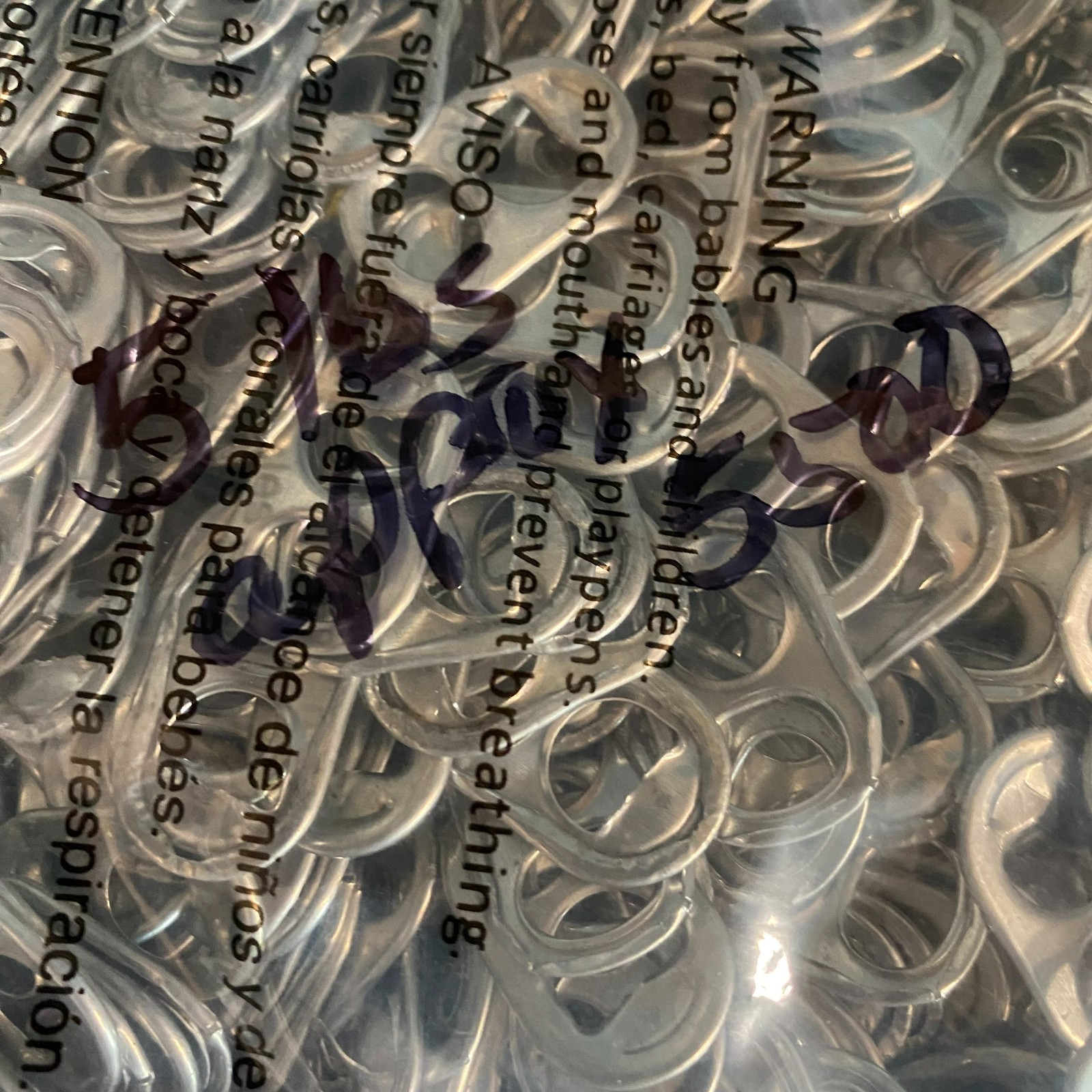 5 POUNDS ALUMINUM POP TOPS POP TABS PULL TABS BEER SODA TOPS Approx 5500