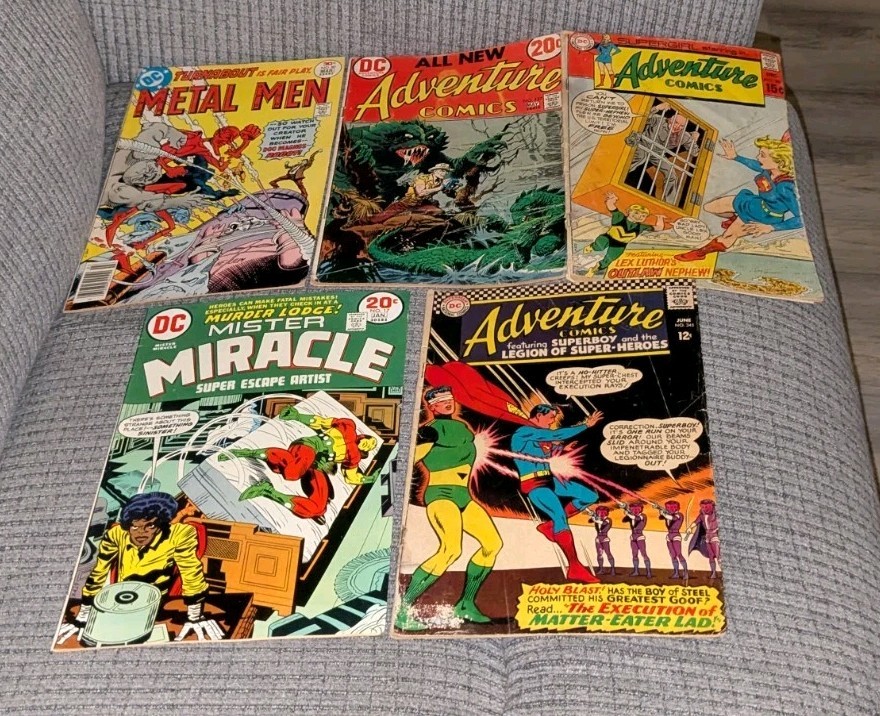 1960s 1970s Vintage Lot of 5 DC Comic Books Readers B2