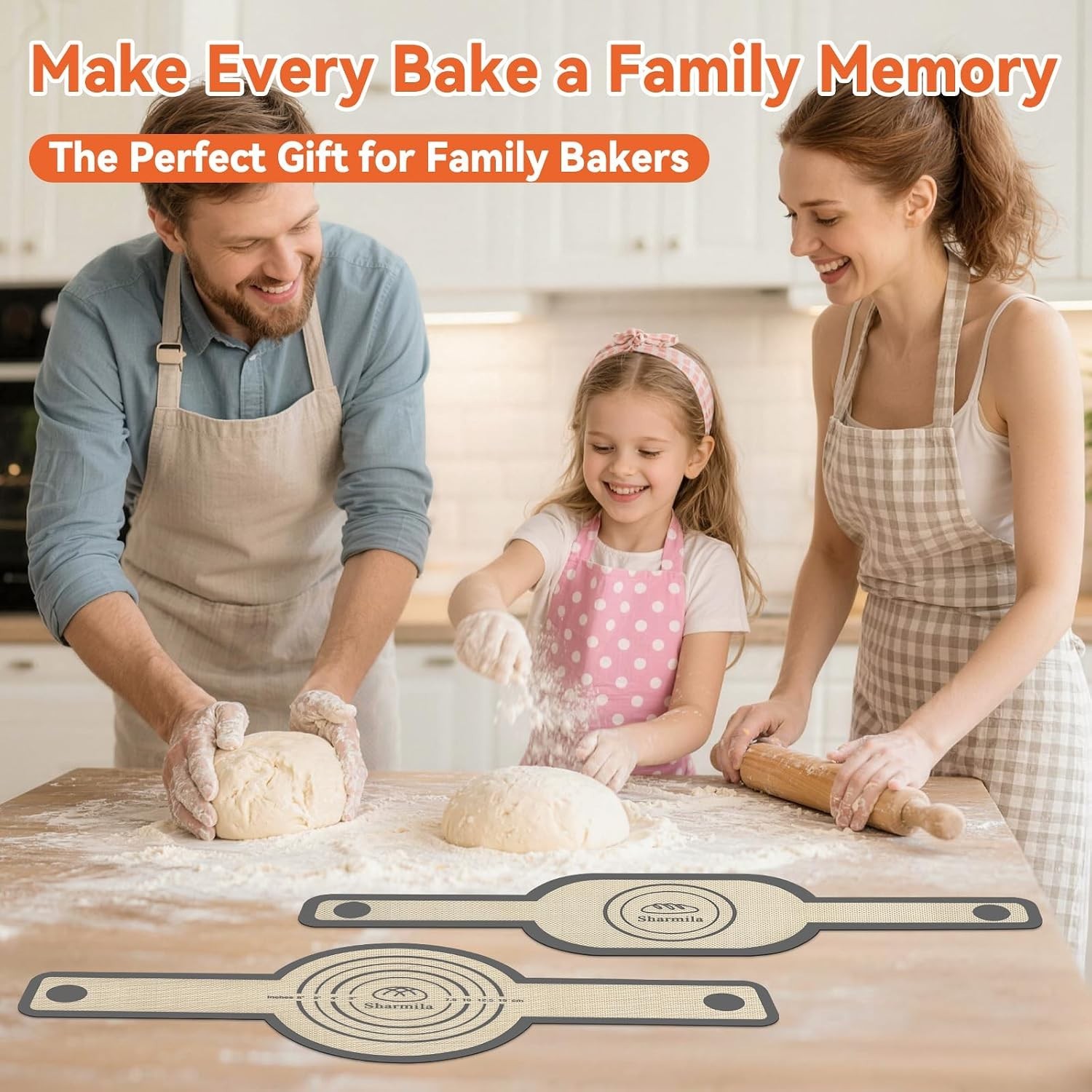 Silicone Bread Sling Non-stick Oven Safe 500°F Reusable 2pcs Oval Round