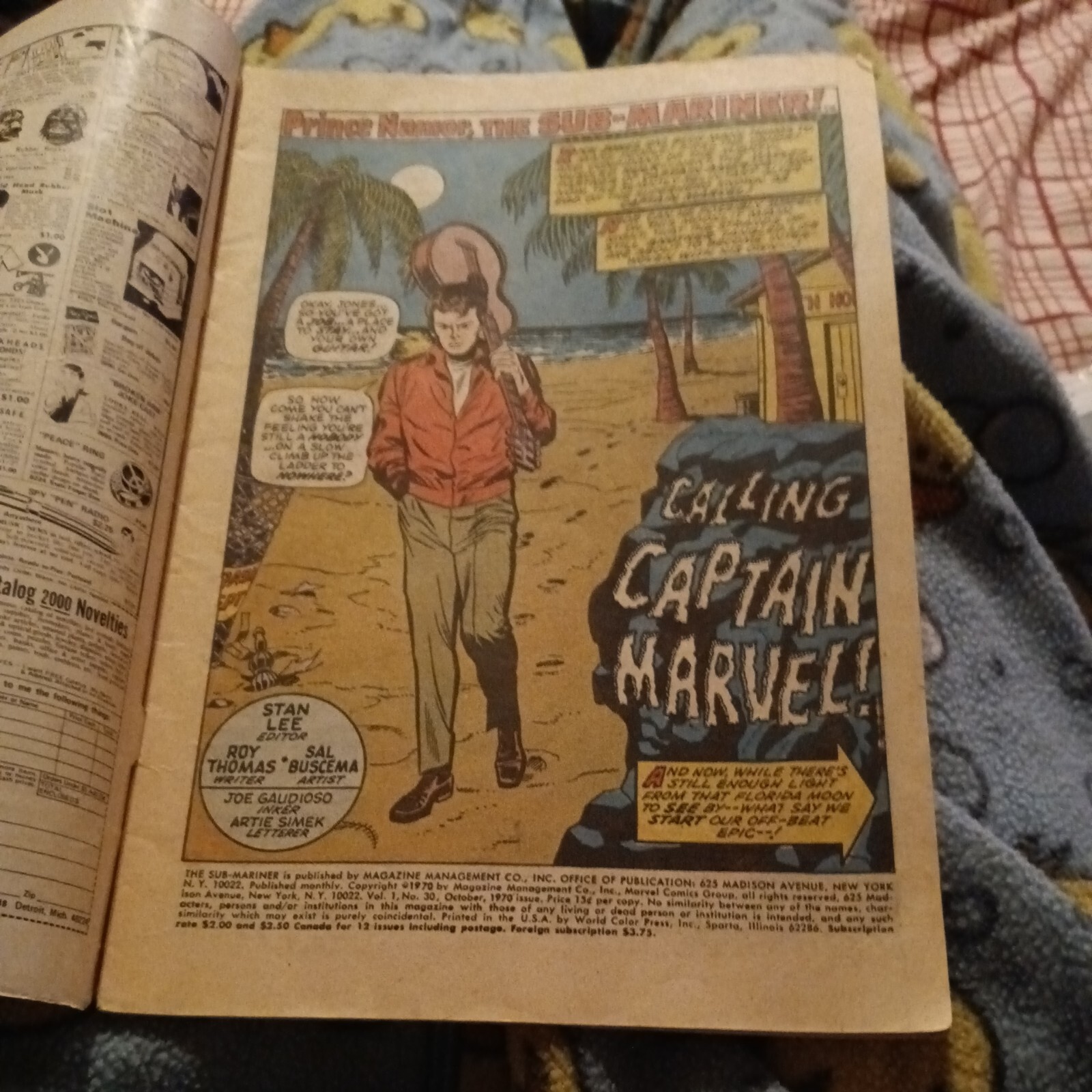 Sub-Mariner #30 Captain Marvel Appearance 1970 Bronze Age comics superhero book