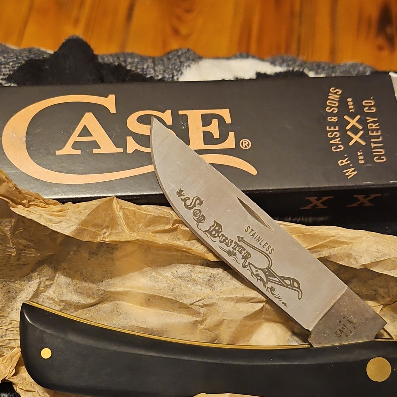 Case XX Sodbuster Jr 00092 Black Synthetic Stainless Pocketknife