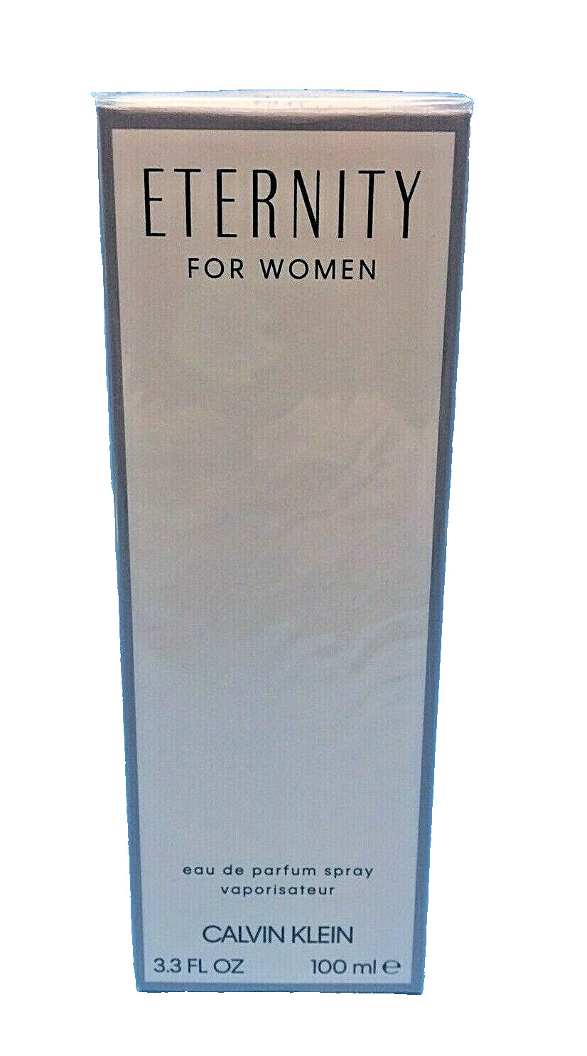 NEW IN BOX ETERNITY BY CALVIN KLEIN 3.4/3.3 OZ. EDP SPRAY FOR WOMEN
