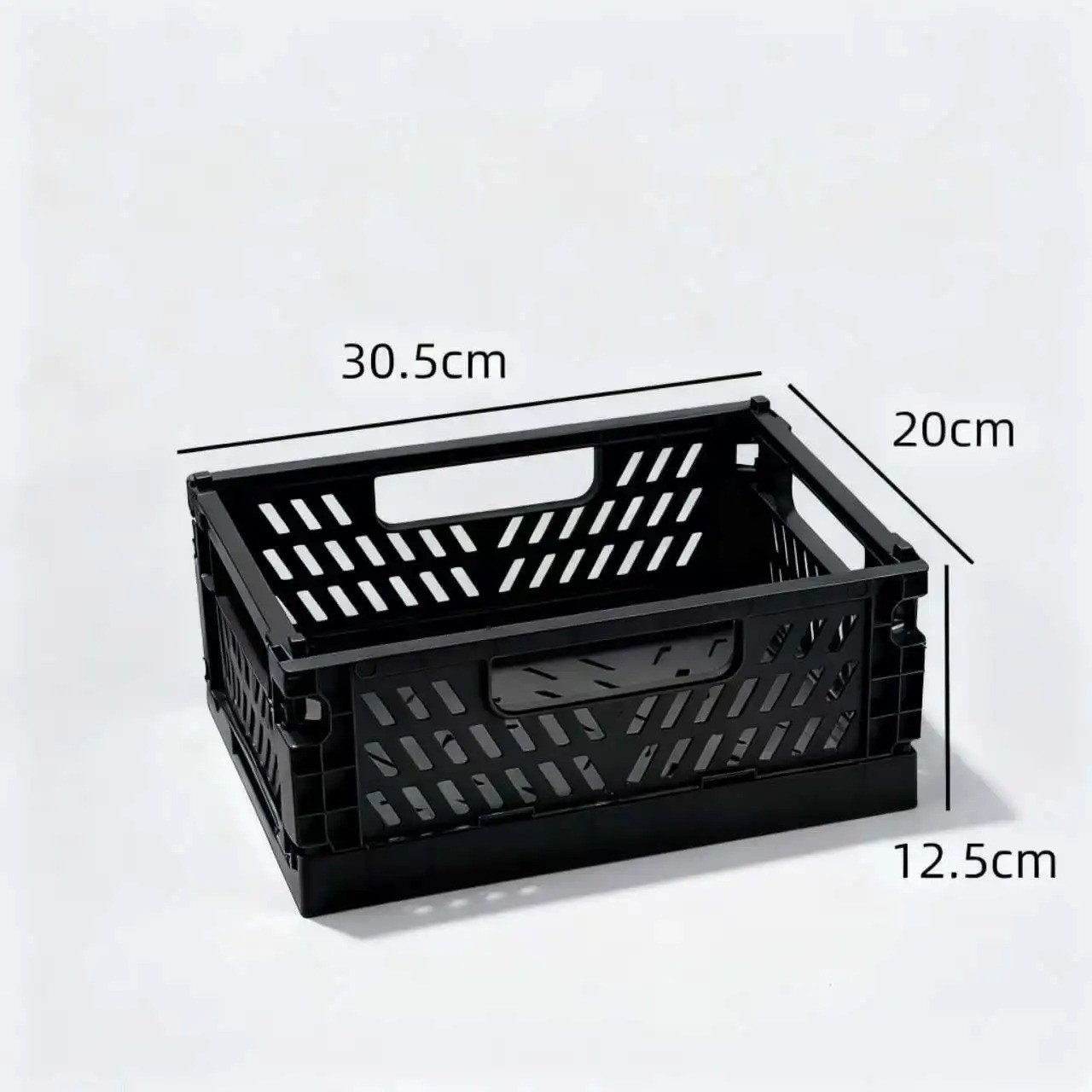 Juggernaut Storage 24QT Plastic Heavy-Duty Milk Crate, Black