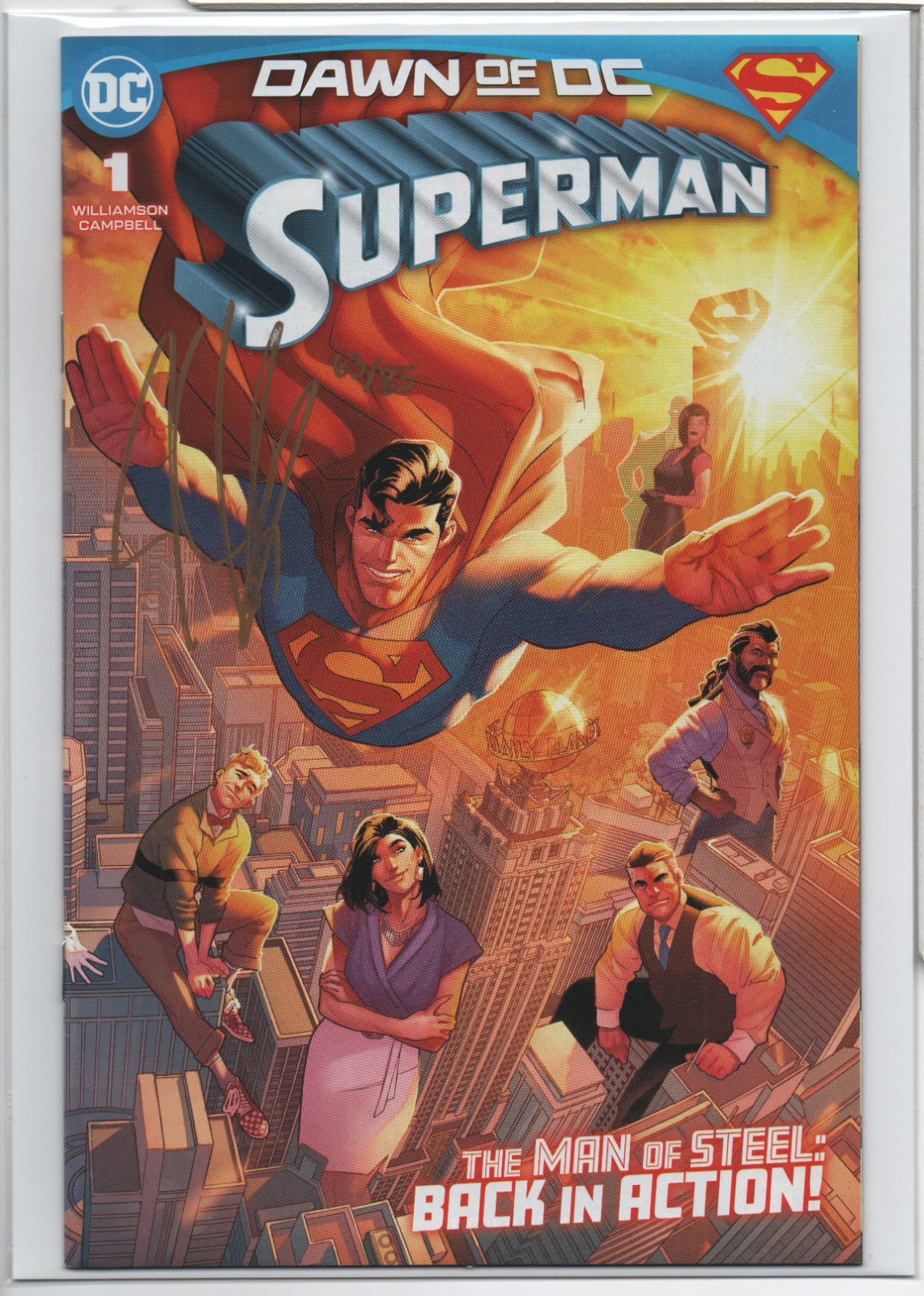 SUPERMAN #1 – SIGNED JOSHUA WILLIAMSON – NUMBERED COA – JAMAL CAMPBELL COVER