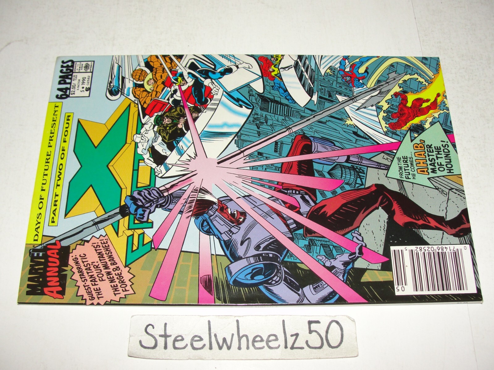 X-Factor Annual #5 Comic Marvel 1990 Newsstand Days Of Future Present Ahab FF