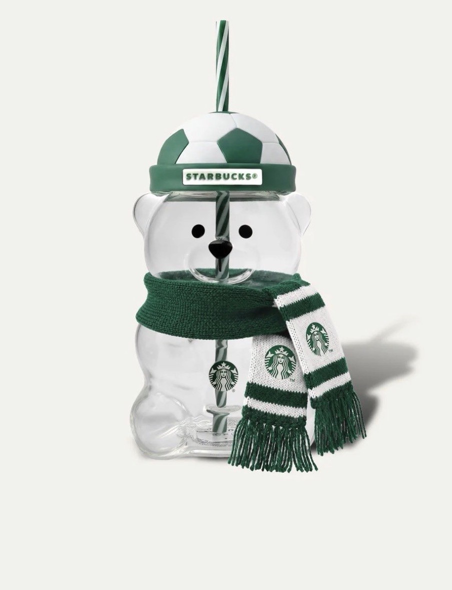 2026 Starbucks FIFA World Cup Football Glass Bearista CUP NEW 20 OZ 591 ML Scarf