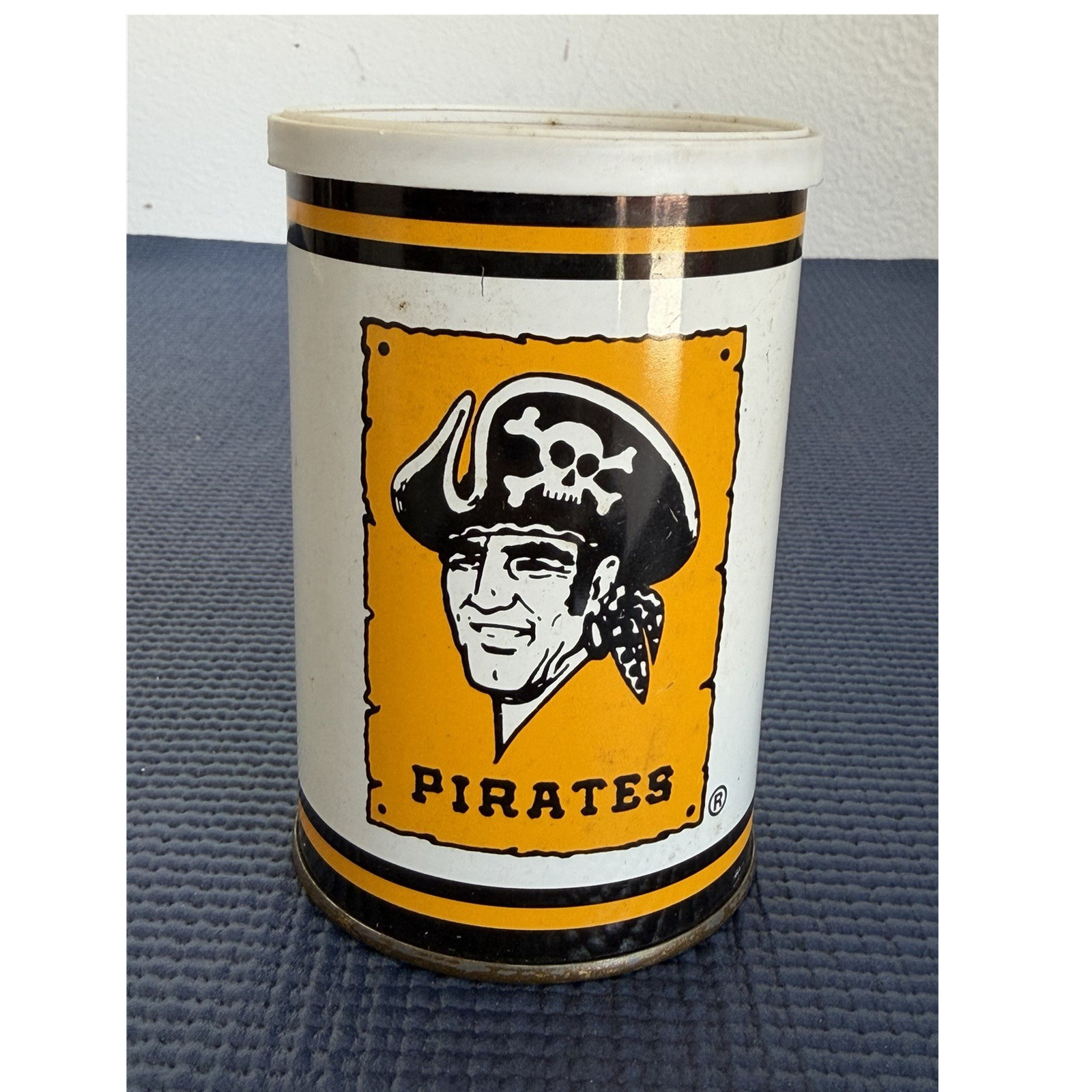 Pittsburgh Pirates 1984 Collectible Advertising Tin White Black Yellow