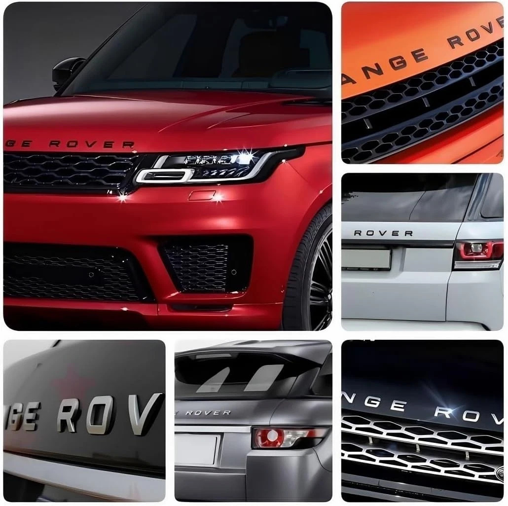Range Rover Gloss Black ABS Emblem Replacement Badge for Front Hood & Trunk