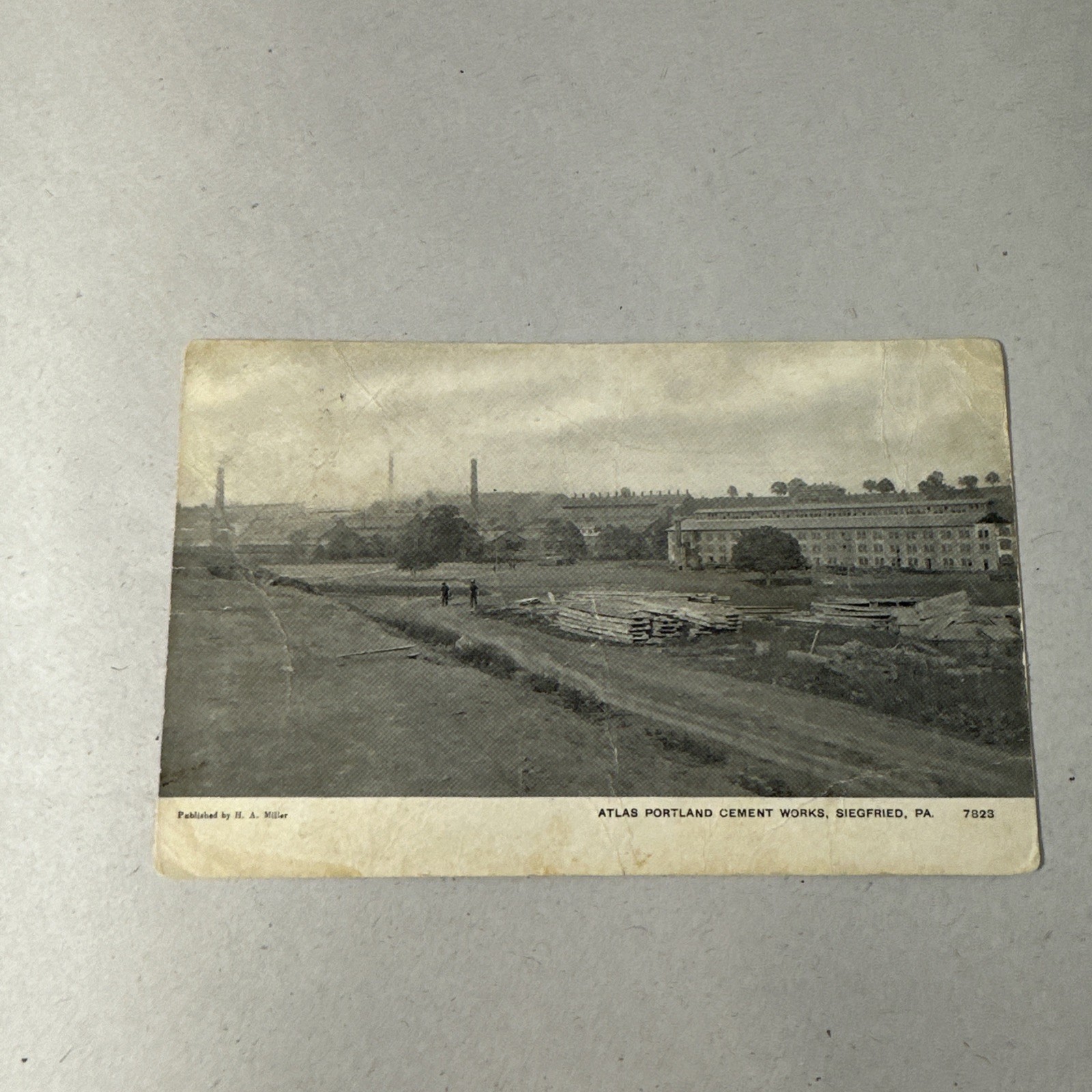 Siegfried Pennsylvania Atlas Cement Works 1908 Old Divided Back Postcard RPPC