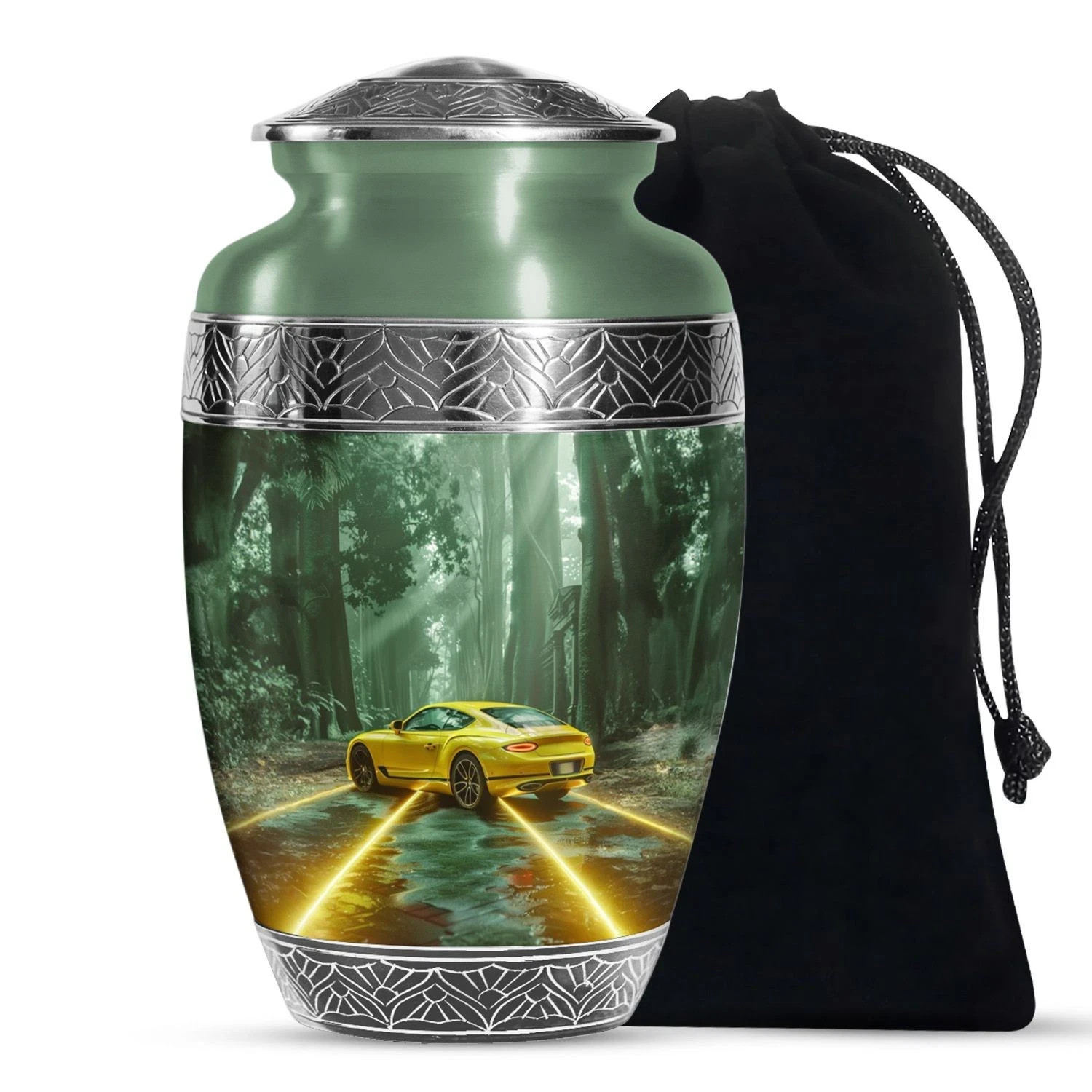 Speedy Car Burial Urns for Human Ashes Adult Male (10 Inch)