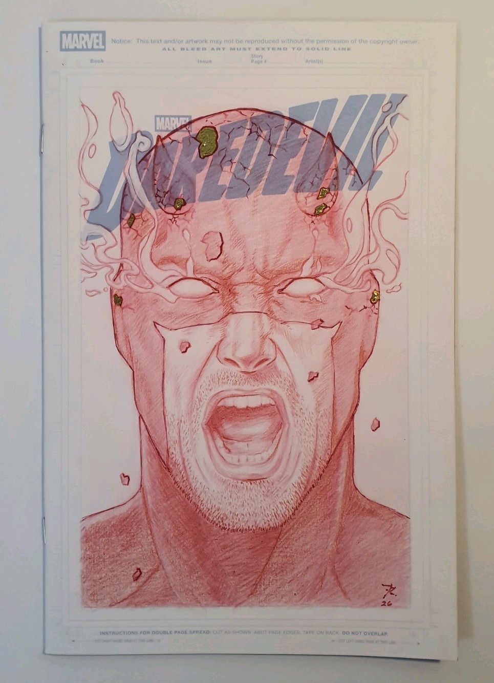 Daredevil #1 Sketch Blank Variant blind bag 2026 marvel Matt Murdock Rivals