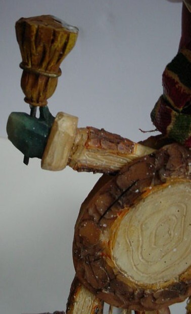 Pull String Christmas Ornament Rustic Wood Slice