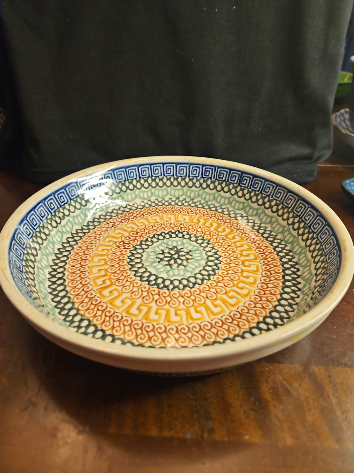 Ceramika Artystyczna Boleslawiec Polish Pottery 9.5in. Pie Dish ATHENA