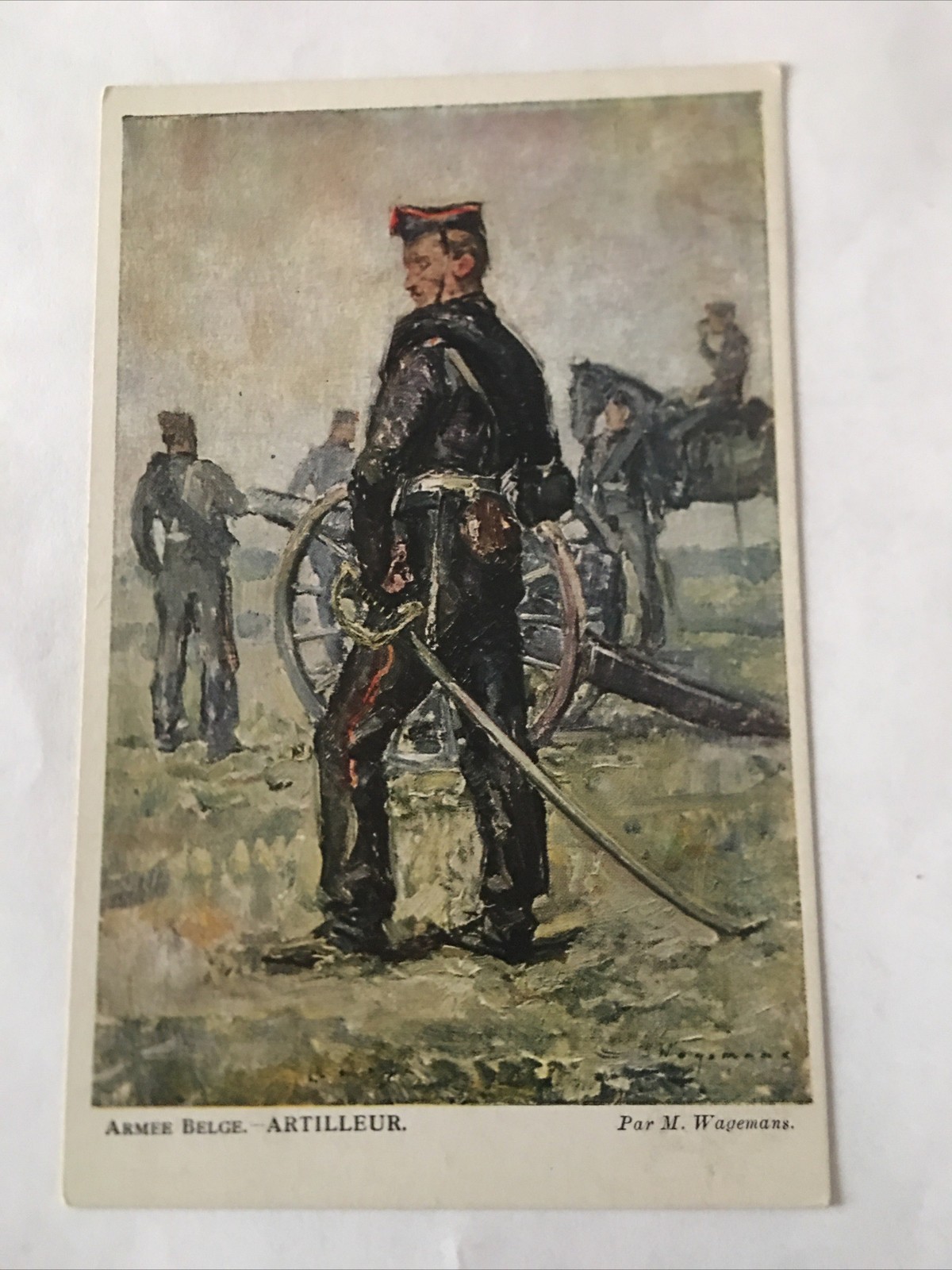 Artilleur By Armee Belge Art Vintage Postcard