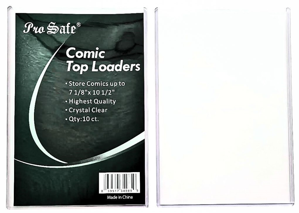 10 Regular Comic Book Top Loaders 7 1/8″ x 10 1/2″, 10 Comic Book Toploaders
