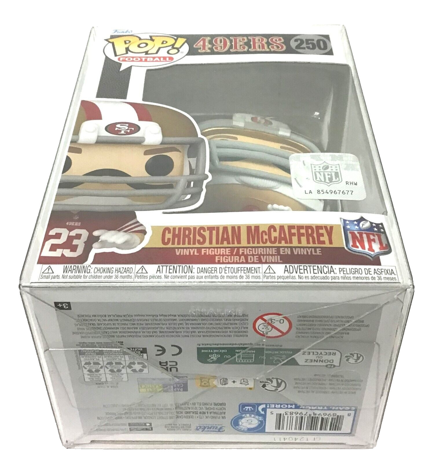 Funko Pop! NFL Football San Francisco 49ERS Christian McCaffrey #250 w/Protector