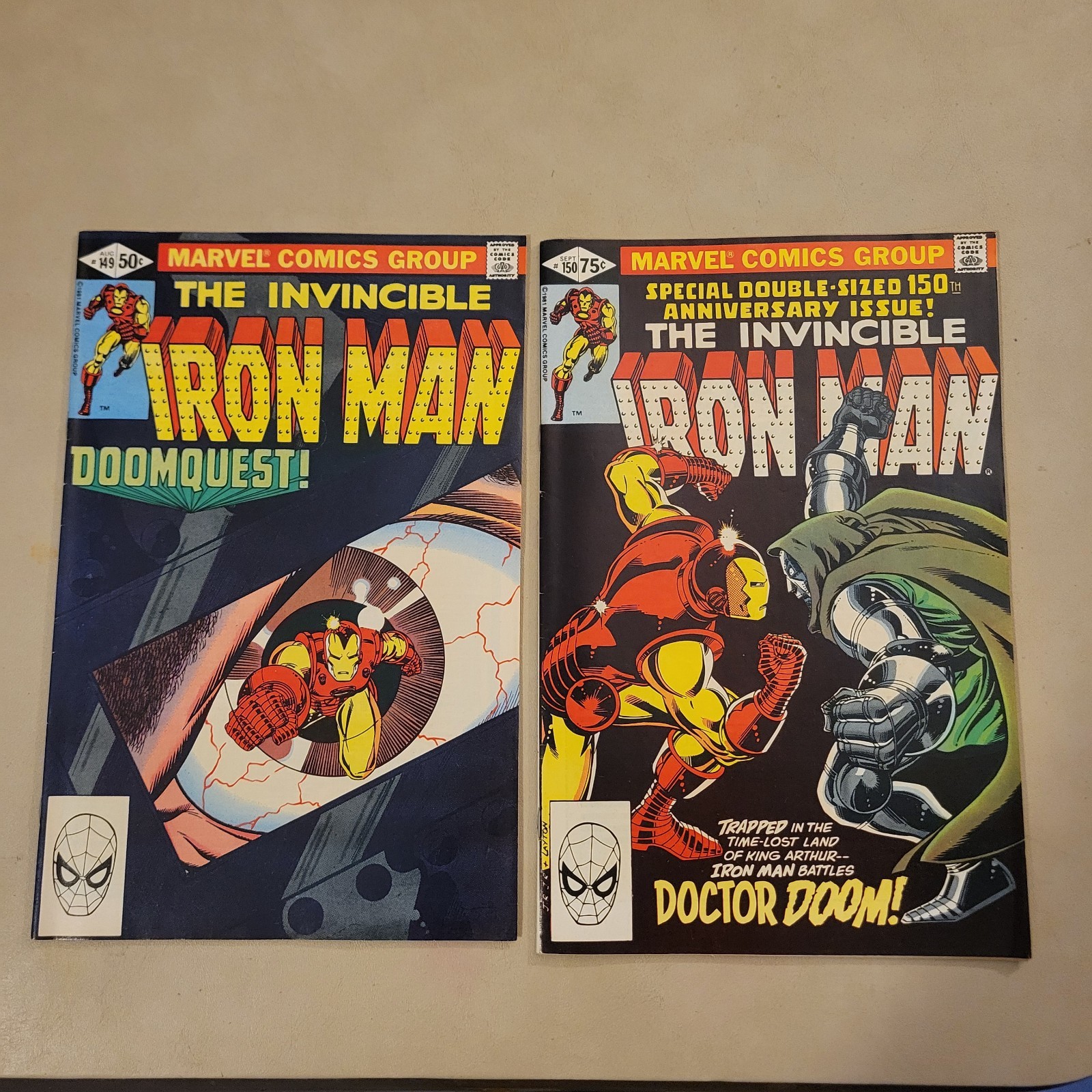 Iron Man #149 & 150, Marvel Comics, Doomquest, Dr. Doom Covers, VF/NM, Doomsday