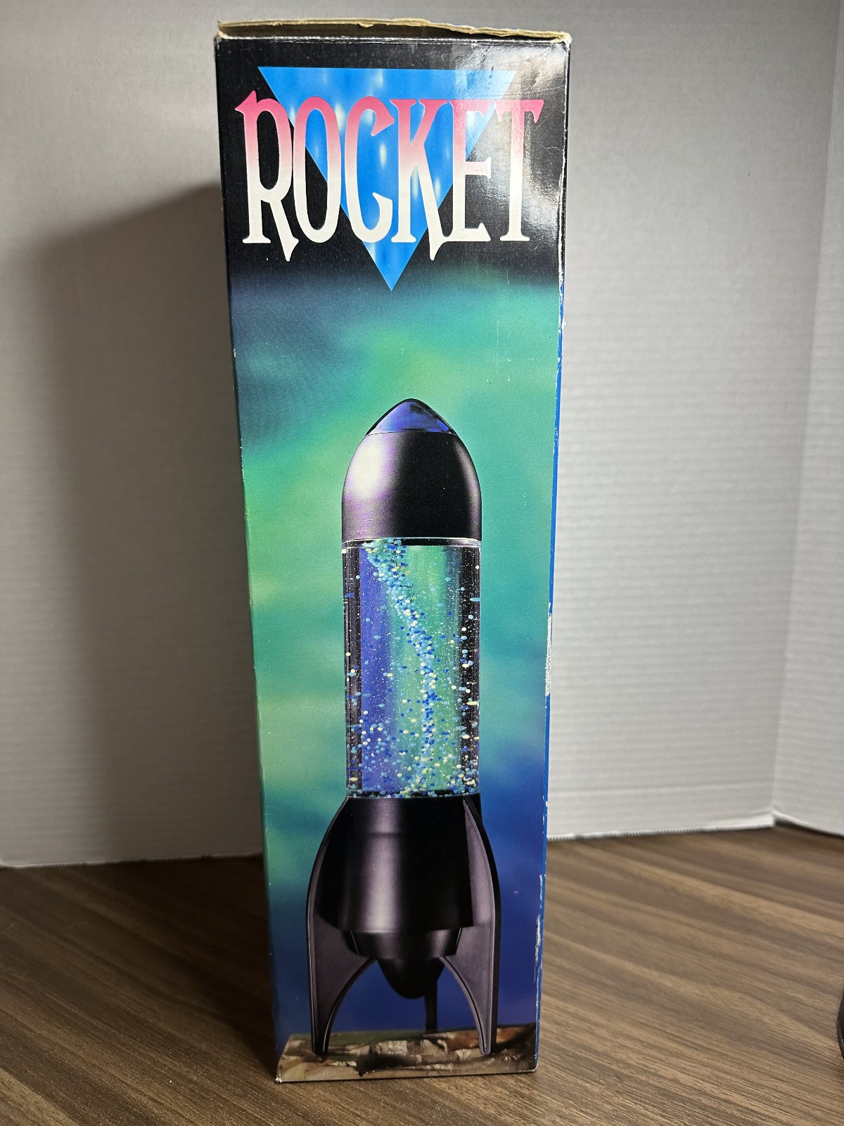 2000’s Vintage 16” Blue/Light Rocket Swirling Tornado Accent Lamp Baby Einstein