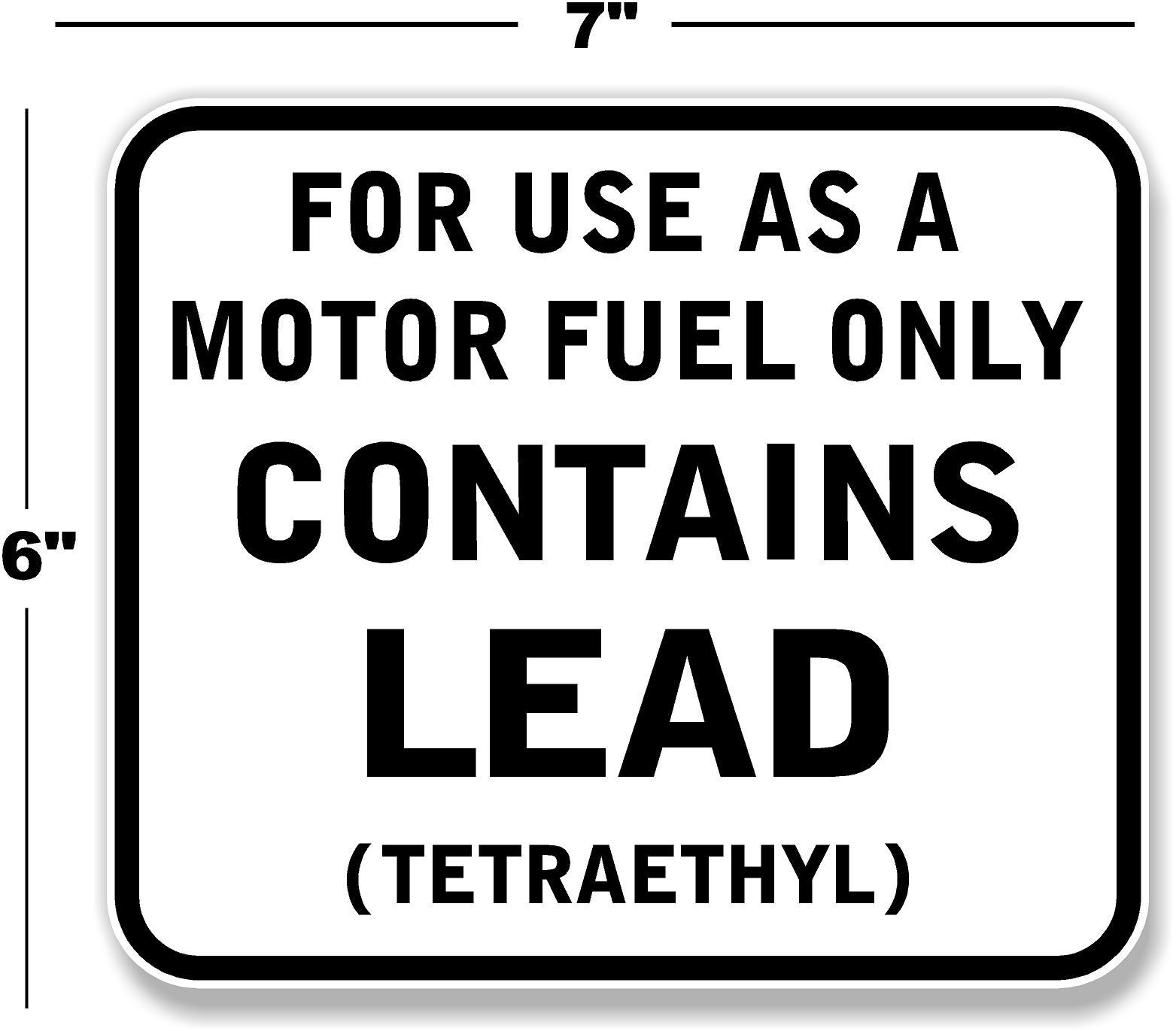 7″ CONTAINS LEAD GAS PUMP DECAL GASOLINE LUBSTER SINCLAIR GULF SHELL
