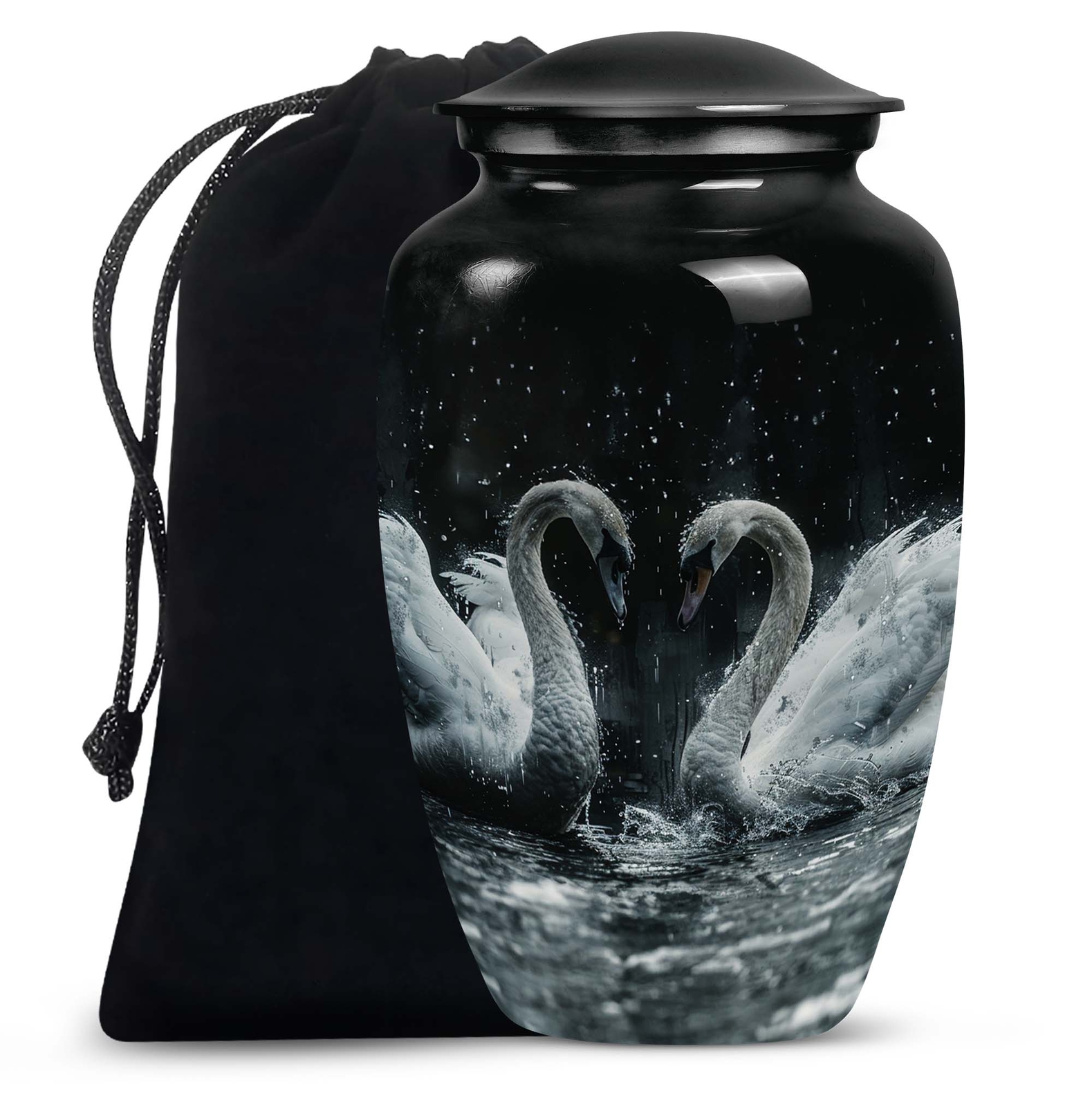 swan Companion Urn Sophisticated Large Funeral Timeless Adult Cremation Urns 10