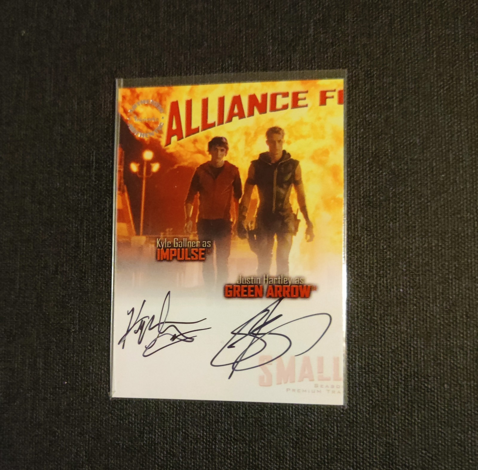 2008 Inkworks Smallville Season 6 Alliance For Justice Dual Autograph AJA NM-MT