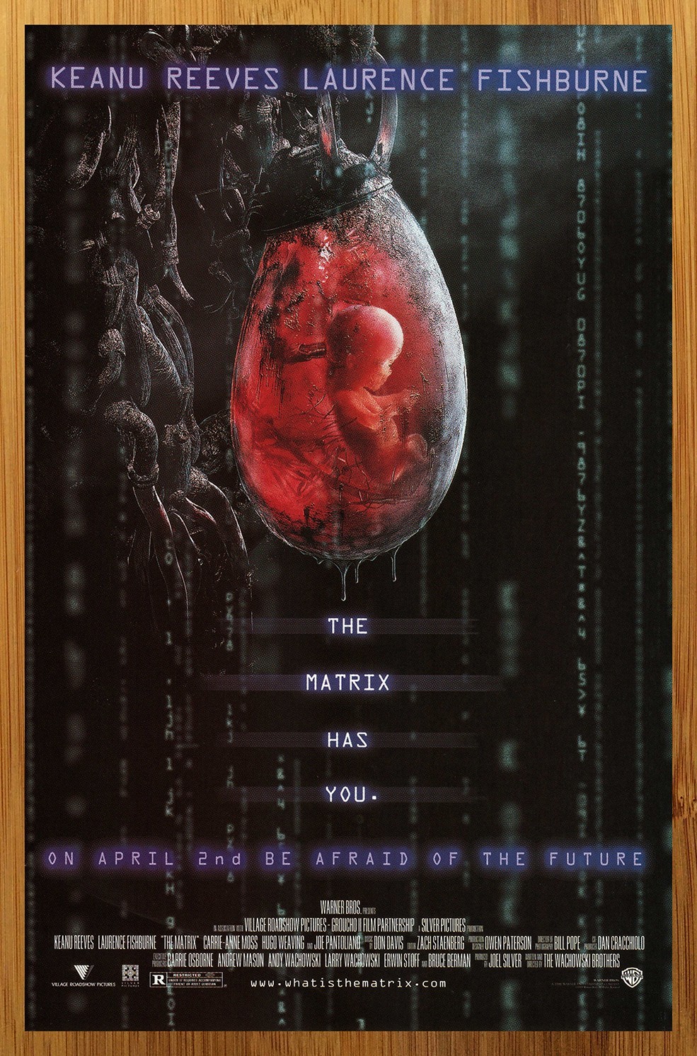 1999 The Matrix Vintage Print Ad/Poster Authentic Keanu Reeves Movie Promo Art