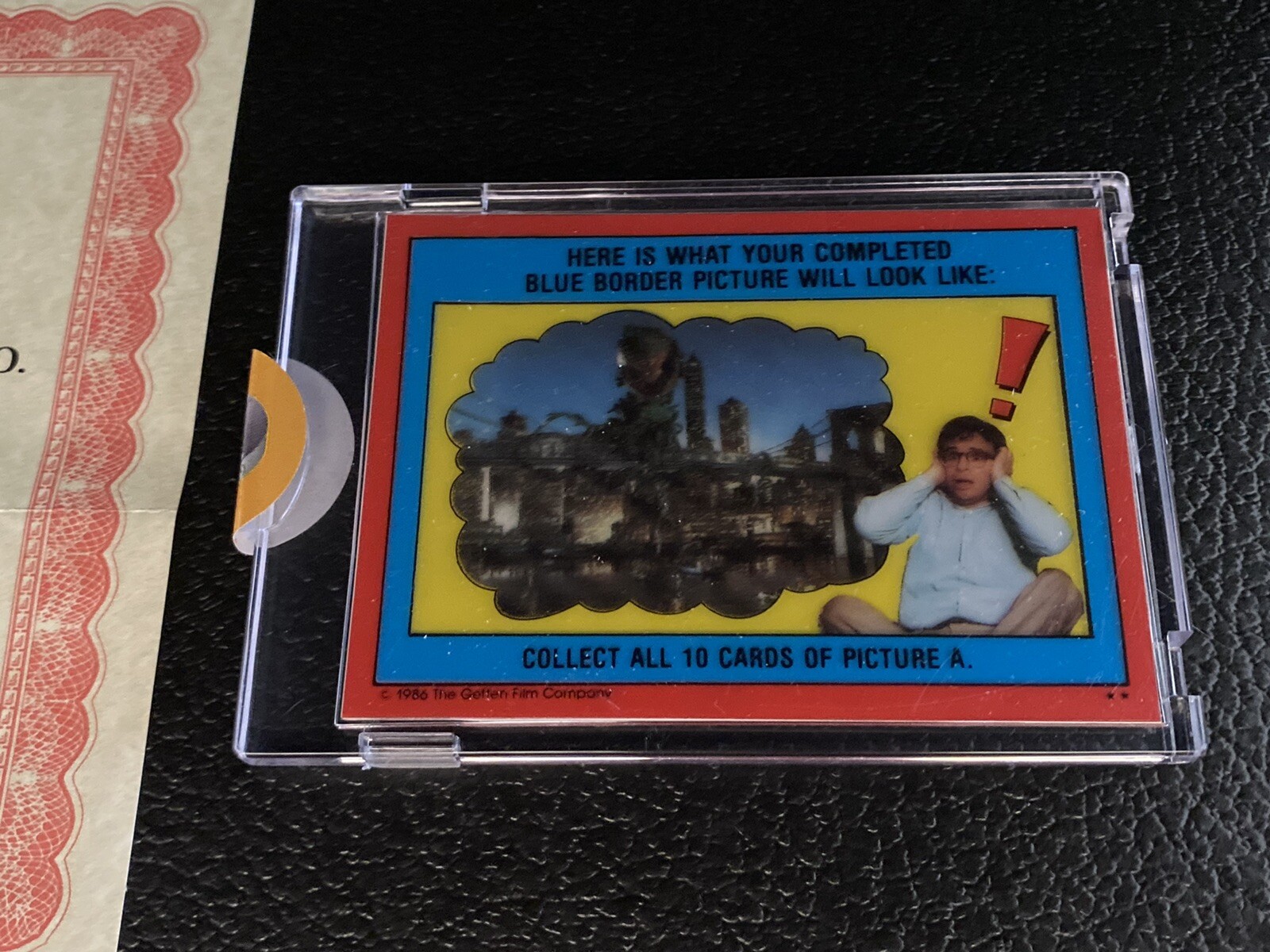 1986 Topps Vault Little Shop Of Horrors Acetate Proof Card Blank Back COA Movie