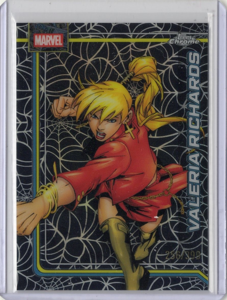 VALERIA RICHARDS 2026 TOPPS CHROME MARVEL SPIDER-WEB REFRACTOR 256/399 #186