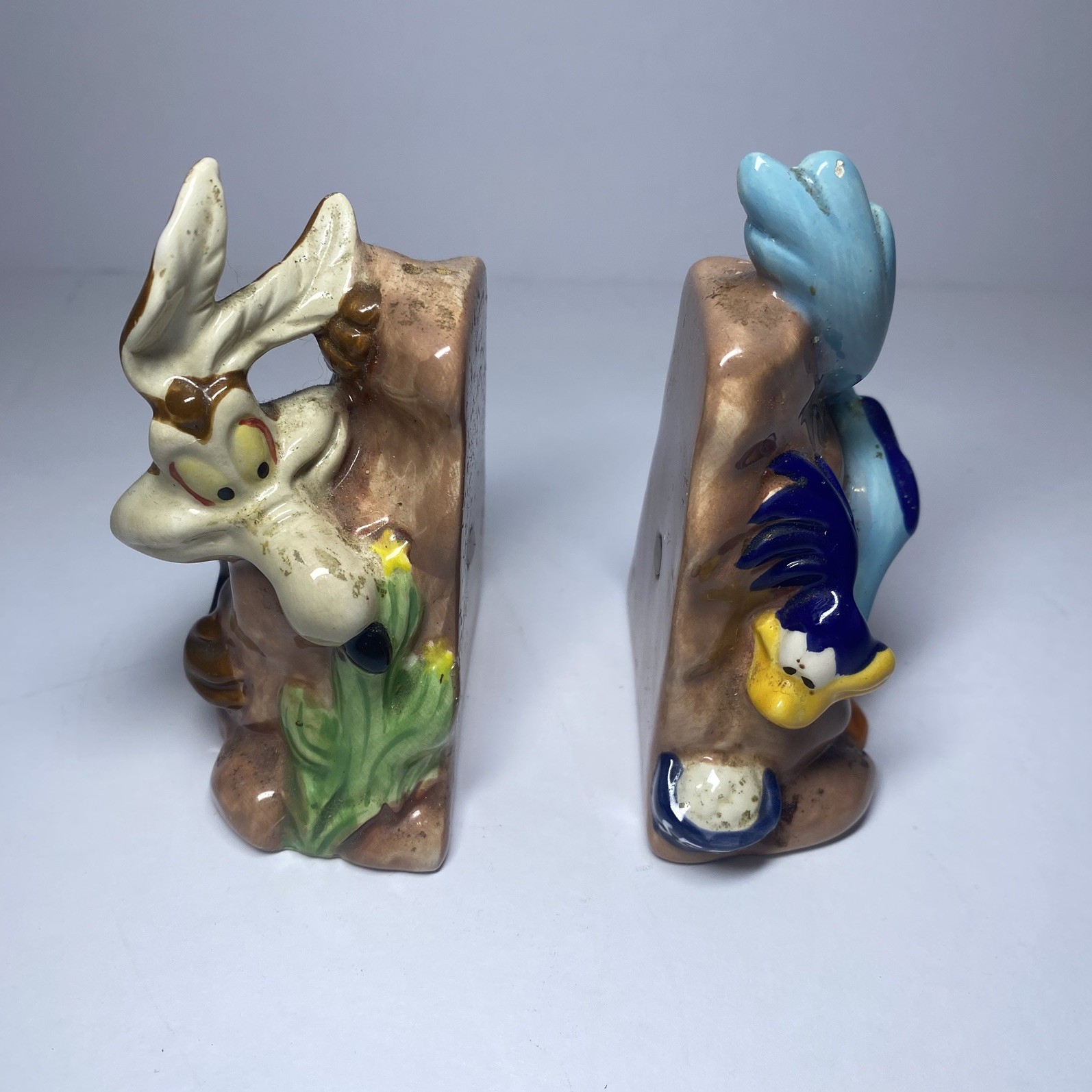 Looney Tunes Road Runner Wile E Coyote Salt Pepper Shakers Westland 13875 Box