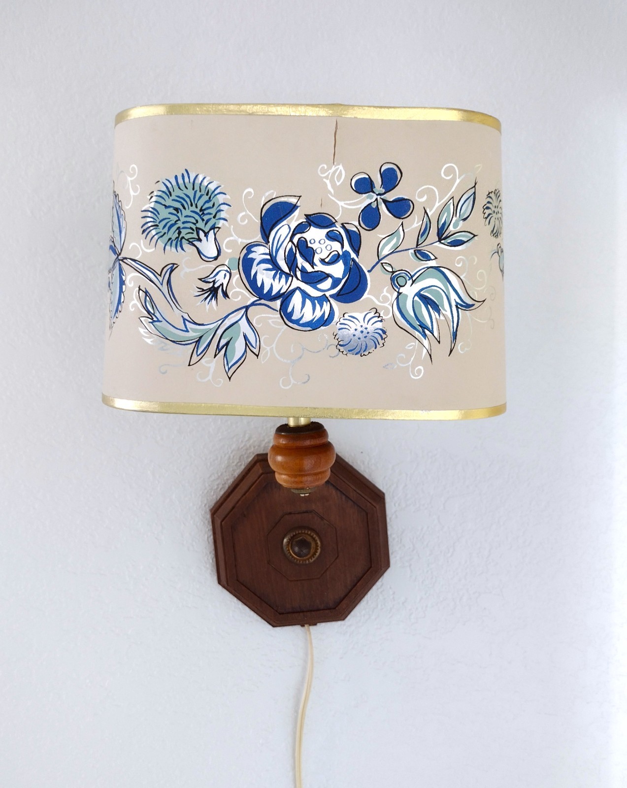 Vintage Sconce Wall Lamp with Paper Shade