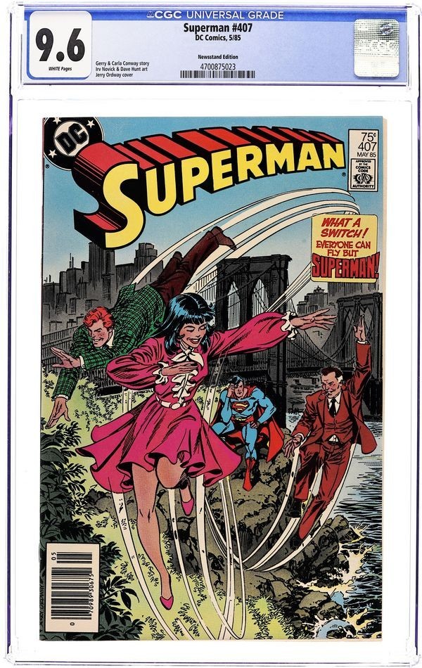 Superman #407 Newsstand Edition – 1985 – CGC 9.6 – Jerry Ordway