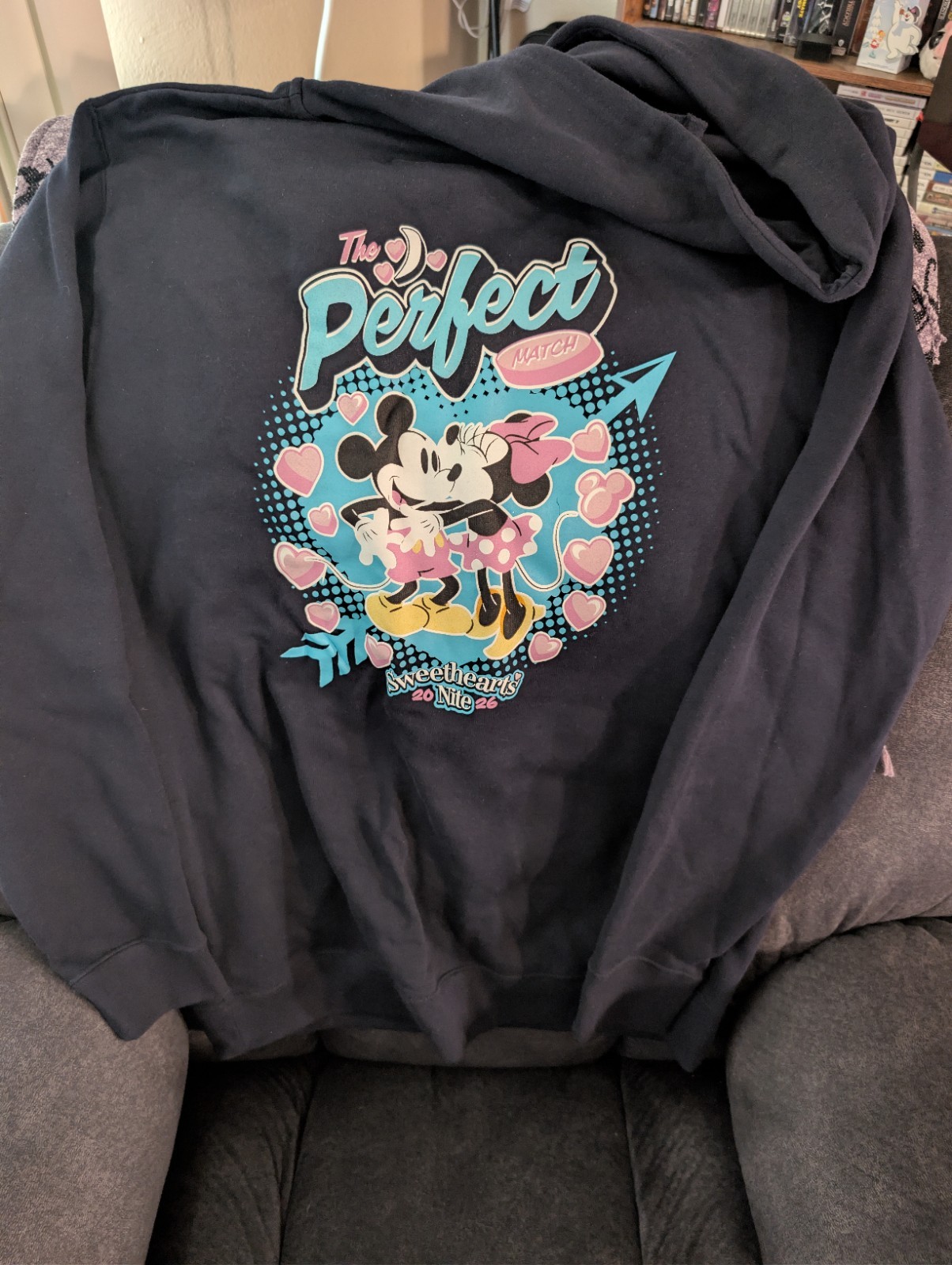 M – Disneyland 2026 Sweethearts Night Blue Zip Up Sweatshirt