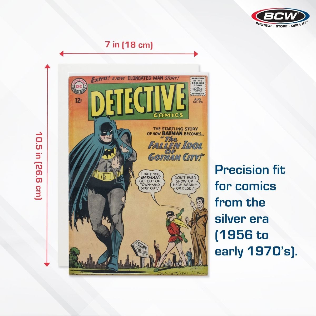 100 – BCW Silver Thick Resealable 2MIL Poly Comic Book Bags & Backing Boards