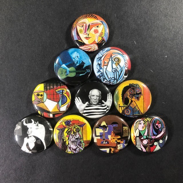 Pablo Picasso 1″ Button Pin Set Spanish Artist Sculptor Painter Classic