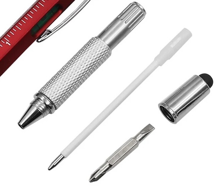 7 in 1 Multifunction Ballpoint Pen with Modern Handheld Tool Measure Technical