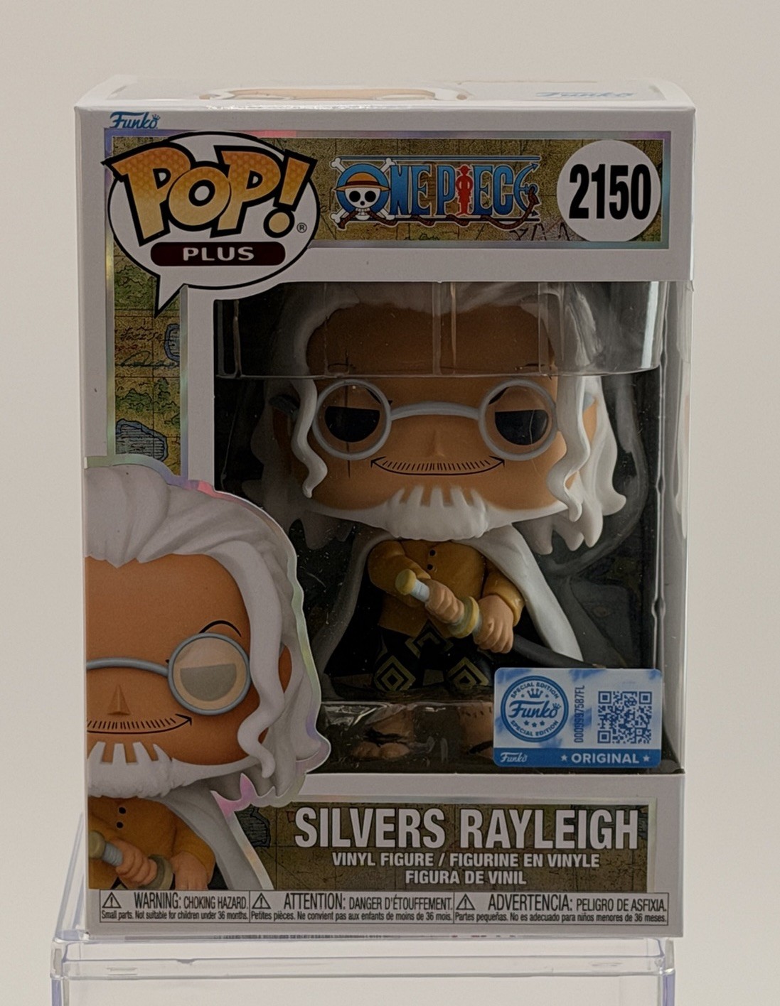 Funko Pop! Plus- One Piece: Silvers Rayleigh #2150 COMMON with Protector – New