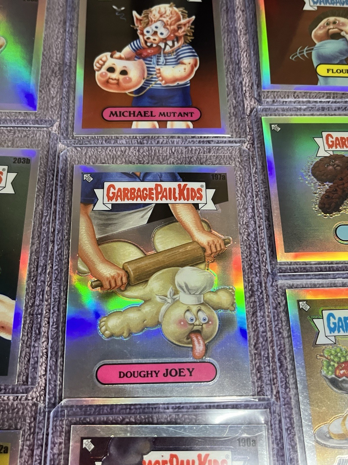 Set/11 Garbage Pail Kids Refractor Cards Silver Prism Boarder Perfect Mint Cond