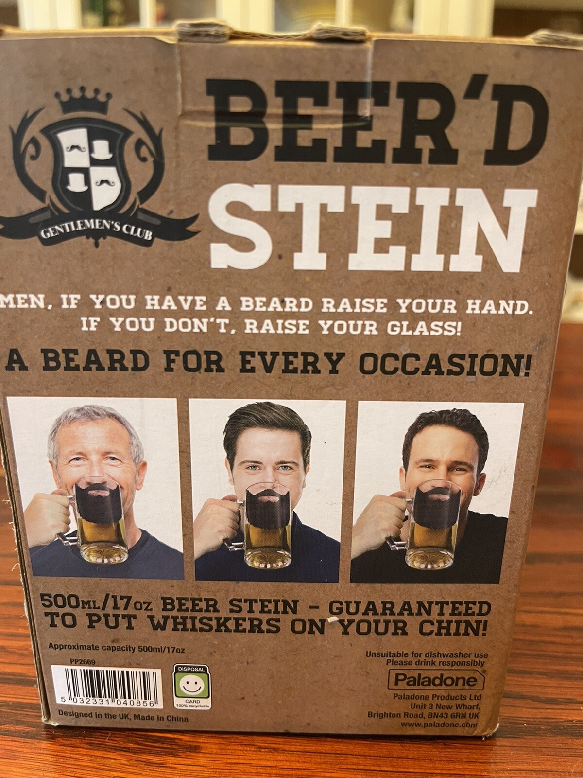 Gentlemen’s Club Beer’d Stein, 500mL/17oz, Beer, Special Occasion/PartyGag Gift