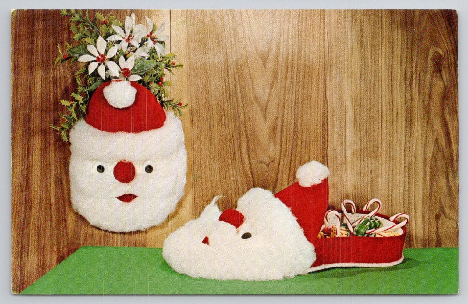 Vintage Santa Claus Craft Kit Promo Postcard National Handcraft Institute J3546