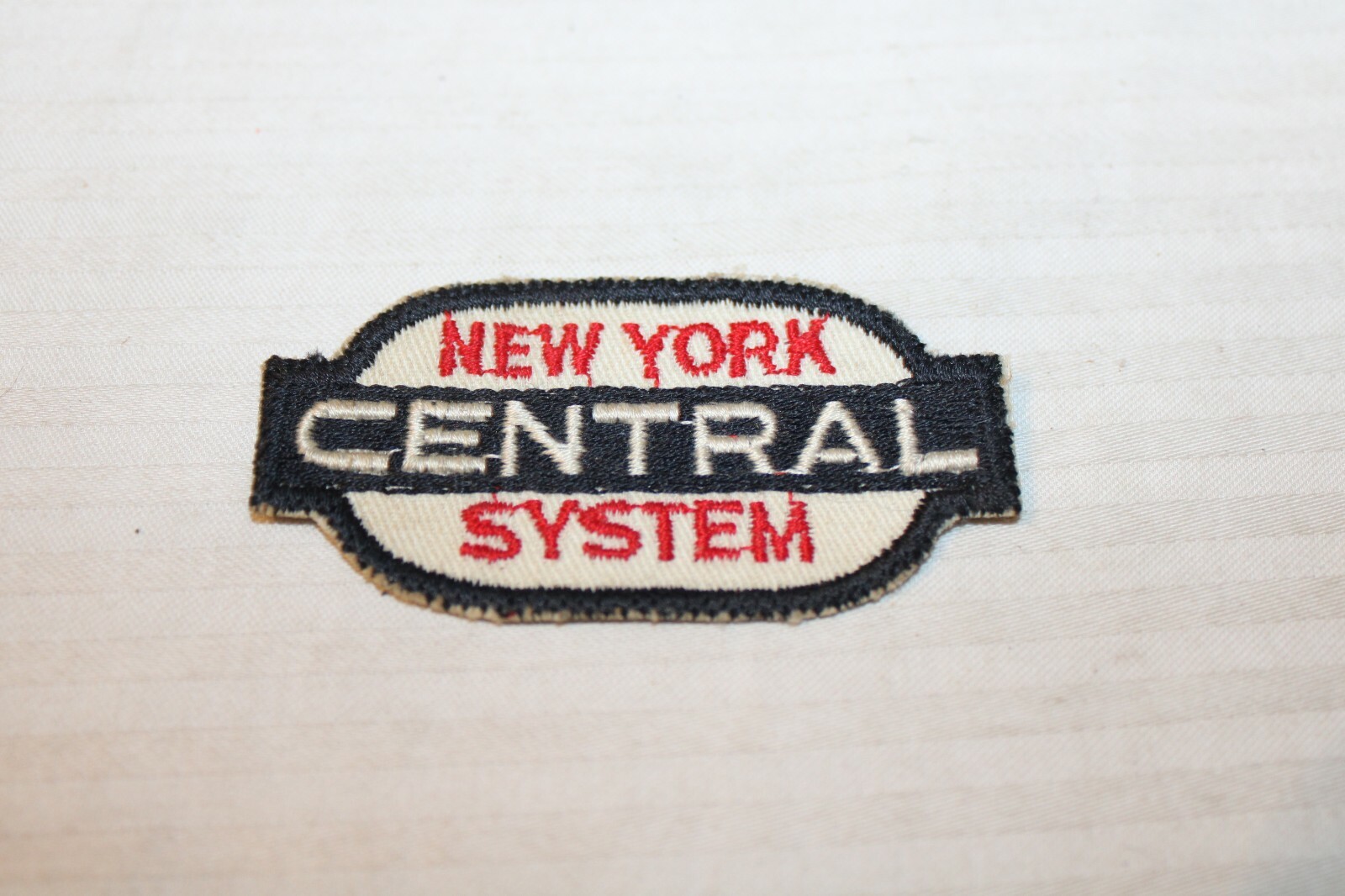 Vintage New York Central System Train Patch, Oval, Red, White & Black