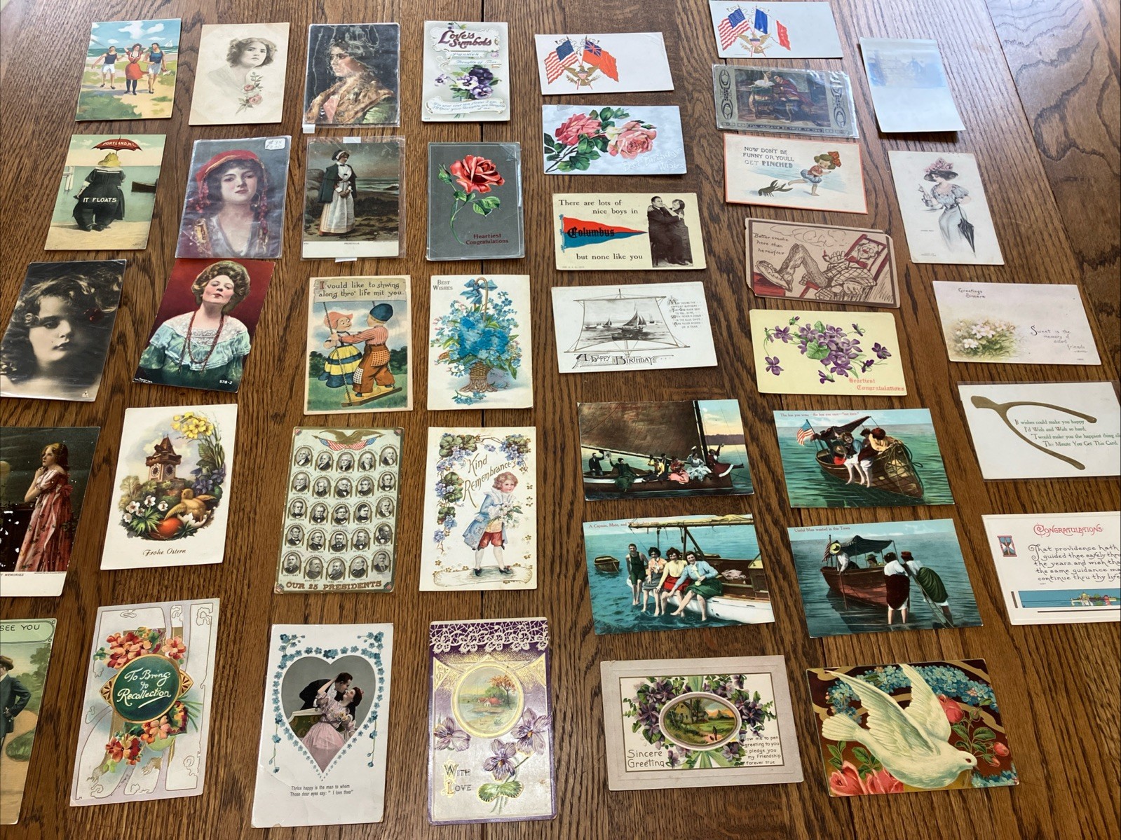 Lot Of40 Antique Vintage Postcards Early 1900s, All Occasion, Posted, Unposted