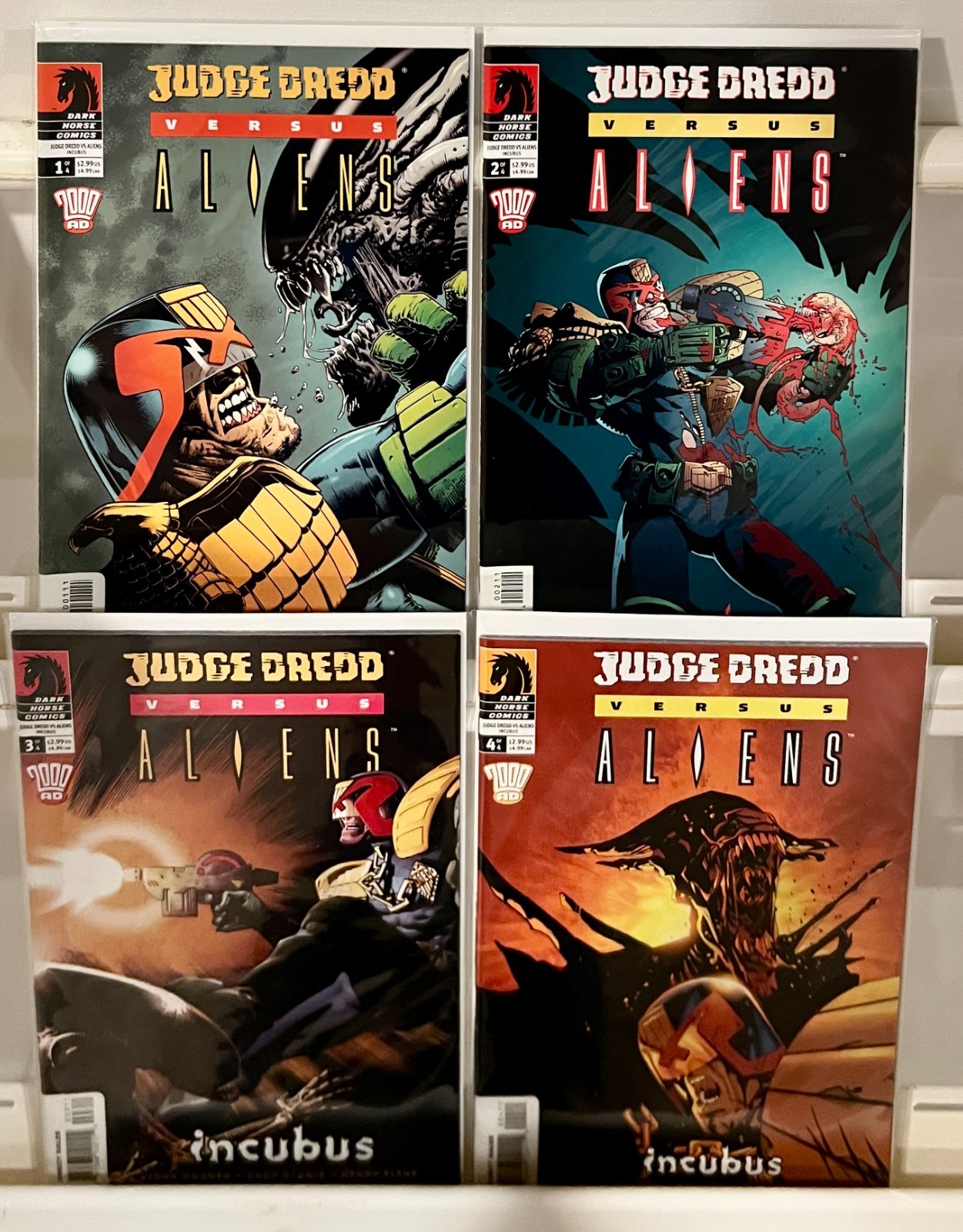 JUDGE DREDD VERSUS ALIENS #1-4 COMPLETE SET DARK HORSE WAGNER 2003 HTF NM /NM-