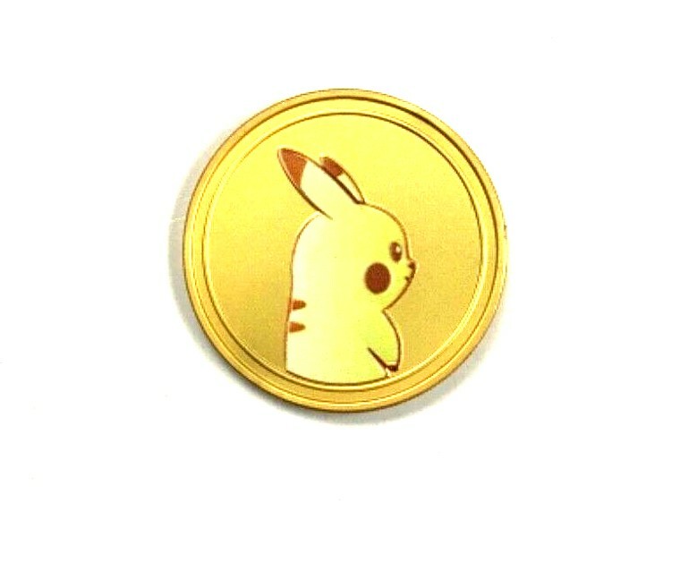 POKEMON GO GOLD COIN “POKECOIN” Collectible PIKACHU HANDMADE 1.5″ Inches