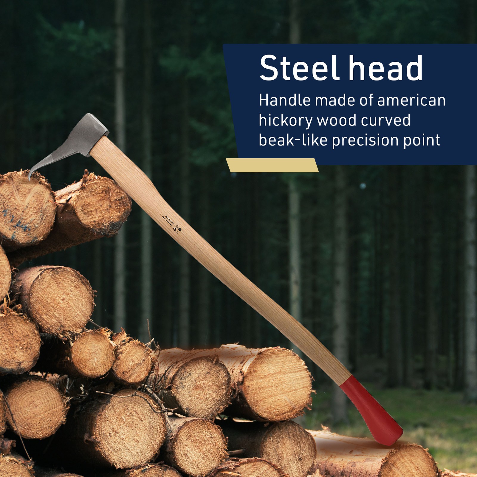Pickaroon Logging Tool 31.2” Log Grabber with Hickory Wood Handle Hookaroon