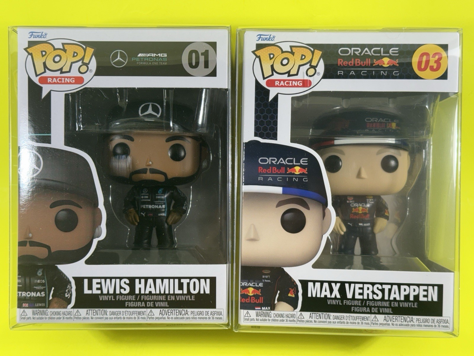Funko POP! Max Verstappen Lewis Hamilton Redbull Racing AMG Petronas Formula 1